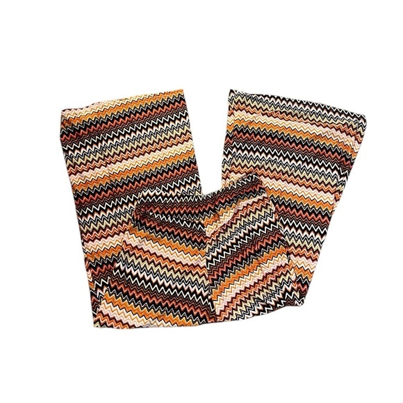 Paradise Aztec Print Palazzo Pants Orange Combo L - Picture 4 of 4